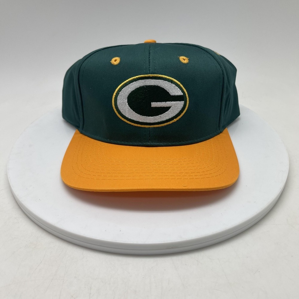 Vintage Green Bay Packers Hat Cap Snap Back One Size Green NFL Football Game Day